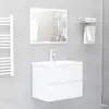 Image de vidaXL Ensemble de meubles salle de bain 2 pcs blanc bois d'ingénierie