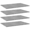 Image de vidaXL Panneaux de bibliothèque 4 pcs gris béton bois d’ingénierie