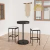 Image de vidaXL Ensemble de bar de jardin 3 pcs et coussins Résine tressée Noir