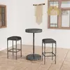 Image de vidaXL Ensemble de bar de jardin 3 pcs et coussins Résine tressée Gris