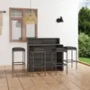 Image de vidaXL Ensemble de bar de jardin avec coussins 5 pcs Gris