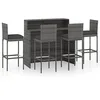 Image de vidaXL Ensemble de bar de jardin avec coussins 5 pcs Gris
