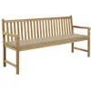 Image de vidaXL Banc de jardin avec coussin beige 175 cm Bois de teck massif