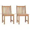 Image de vidaXL Chaises de jardin lot de 2 avec coussins Bois de teck massif