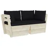 Image de vidaXL Tuinbank 2-zits met kussens pallet vurenhout