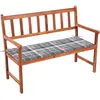 Image de vidaXL Banc de jardin avec coussin 120 cm Bois d'acacia massif