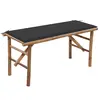 Image de vidaXL Banc de jardin pliable avec coussin 118 cm Bambou