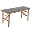 Image de vidaXL Banc de jardin pliable avec coussin 118 cm Bambou