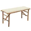 Image de vidaXL Banc de jardin pliable avec coussin 118 cm Bambou