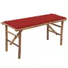 Image de vidaXL Banc de jardin pliable avec coussin 118 cm Bambou