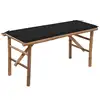 Image de vidaXL Banc de jardin pliable avec coussin 118 cm Bambou