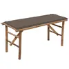Image de vidaXL Banc de jardin pliable avec coussin 118 cm Bambou
