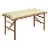 Image de vidaXL Banc de jardin pliable avec coussin 118 cm Bambou