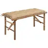 Image de vidaXL Banc de jardin pliable avec coussin 118 cm Bambou