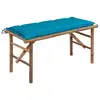 Image de vidaXL Banc de jardin pliable avec coussin 118 cm Bambou