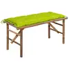 Image de vidaXL Banc de jardin pliable avec coussin 118 cm Bambou
