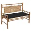 Image de vidaXL Banc de jardin avec coussin 120 cm Bambou