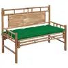 Image de vidaXL Banc de jardin avec coussin 120 cm Bambou
