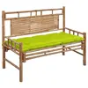 Image de vidaXL Banc de jardin avec coussin 120 cm Bambou