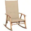 Image de vidaXL Chaise à bascule avec coussin bambou