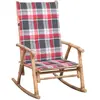 Image de vidaXL Chaise à bascule avec coussin Bambou
