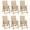 Image de vidaXL Chaises pliables de jardin lot de 6 avec coussins Bois d'acacia