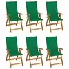 Image de vidaXL Chaises pliables de jardin lot de 6 avec coussins Bois d'acacia