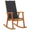 Image de vidaXL Chaise à bascule avec coussins Bois d'acacia massif