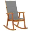 Image de vidaXL Chaise à bascule avec coussins Bois d'acacia massif