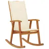 Image de vidaXL Chaise à bascule avec coussins Bois d'acacia massif