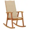 Image de vidaXL Chaise à bascule avec coussins Bois d'acacia massif