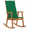 Image de vidaXL Chaise à bascule avec coussins Bois d'acacia massif