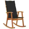 Image de vidaXL Chaise à bascule avec coussins Bois d'acacia massif