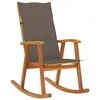 Image de vidaXL Chaise à bascule avec coussins Bois d'acacia massif