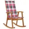 Image de vidaXL Chaise à bascule avec coussins Bois d'acacia massif