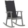 Image de vidaXL Chaise à bascule avec coussins Gris Bois d'acacia massif