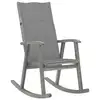 Image de vidaXL Chaise à bascule avec coussins Gris Bois d'acacia massif