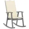 Image de vidaXL Chaise à bascule avec coussins Gris Bois d'acacia massif