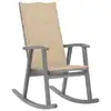 Image de vidaXL Chaise à bascule avec coussins Gris Bois d'acacia massif