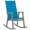 Image de vidaXL Chaise à bascule avec coussins Gris Bois d'acacia massif