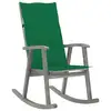 Image de vidaXL Chaise à bascule avec coussins Gris Bois d'acacia massif