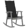 Image de vidaXL Chaise à bascule avec coussins Gris Bois d'acacia massif