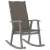 Image de vidaXL Chaise à bascule avec coussins Gris Bois d'acacia massif