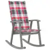 Image de vidaXL Chaise à bascule avec coussins Gris Bois d'acacia massif
