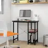 Image de vidaXL Bureau d'ordinateur Noir 80x40x72 cm MDF et métal