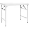 Image de vidaXL Table de travail pliable de cuisine 100x60x80 cm Inox