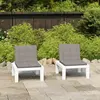 Image de vidaXL Chaises de salon de jardin et coussins lot de 2 Plastique Blanc