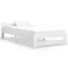 Image de vidaXL Cadre de lit sans matelas blanc bois de pin massif 100x200 cm