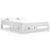Image de vidaXL Cadre de lit sans matelas blanc bois massif de pin 180x200 cm