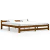 Image de vidaXL Cadre de lit sans matelas marron miel bois pin massif 200x200cm